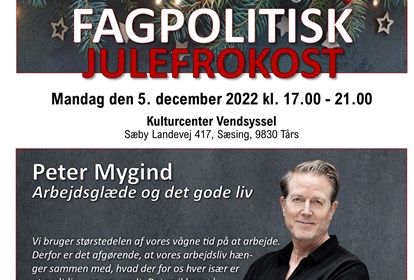 A3 Plakat Fagpolitisk Julefrokost 05122022 Kulturcenter Vendsyssel
